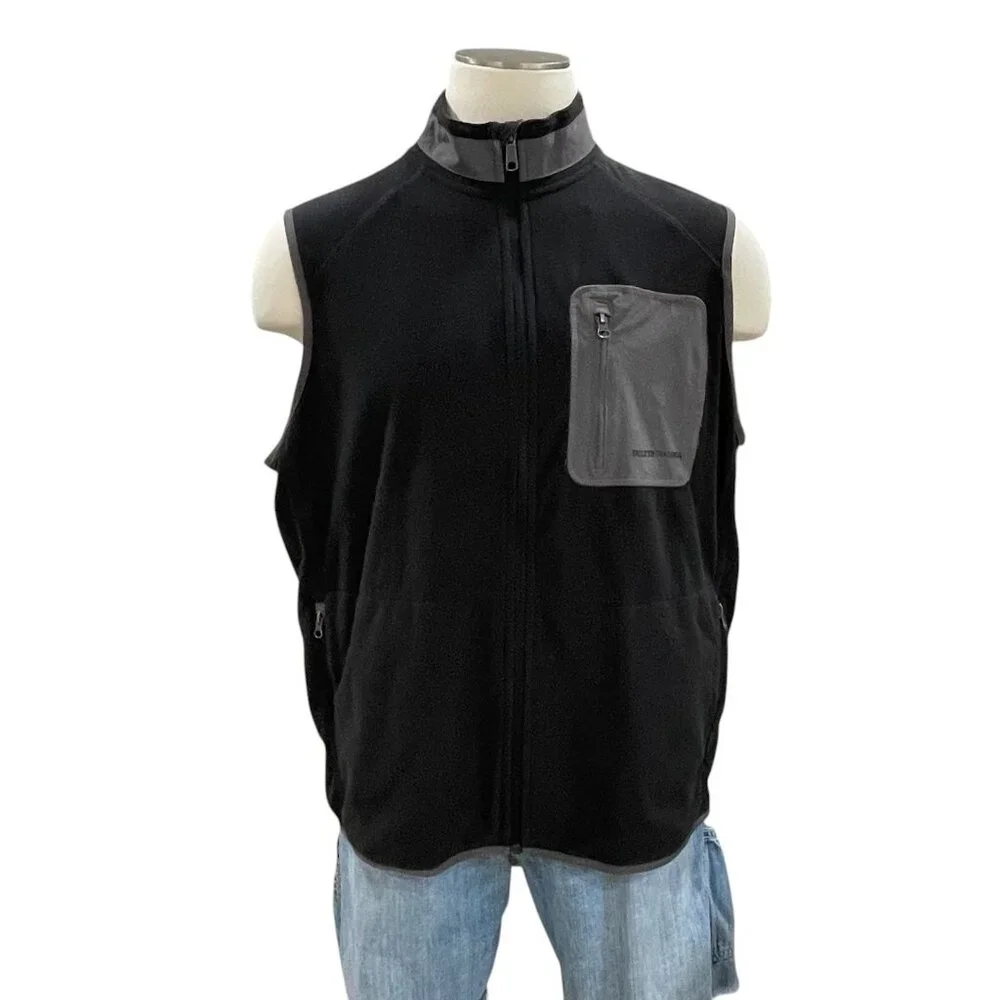 Duluth Trading Mens XL Black Fleece Vest True Grid Outdoor Workwear Hiking Zip - Picture 5 of 13